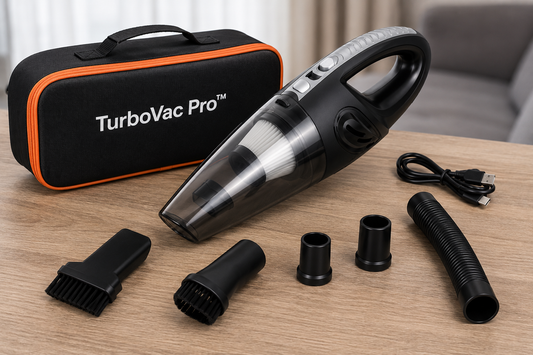 TurboVac Pro™ – 5-in-1 Wireless Vacuum Cleaner for Car, Home & Office