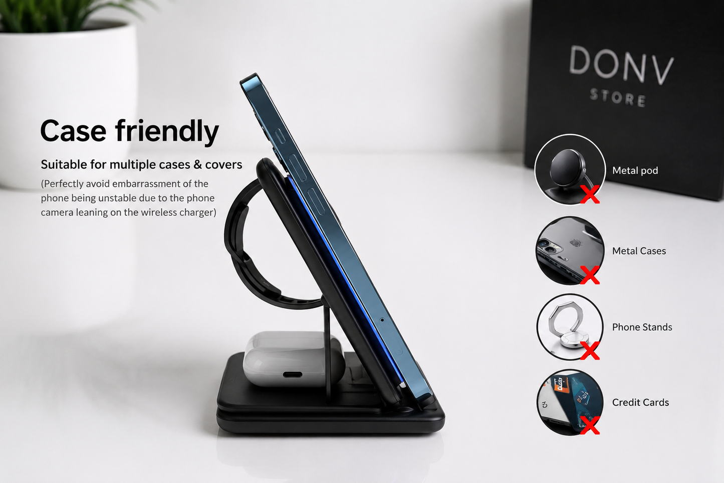 FoldCharge Pro™ | 3-in-1 Magnetic Wireless Charger